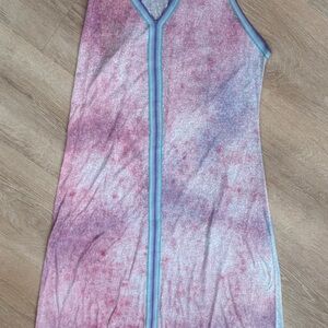 Pitusa Pink and Blue Swim Cover Up Dress